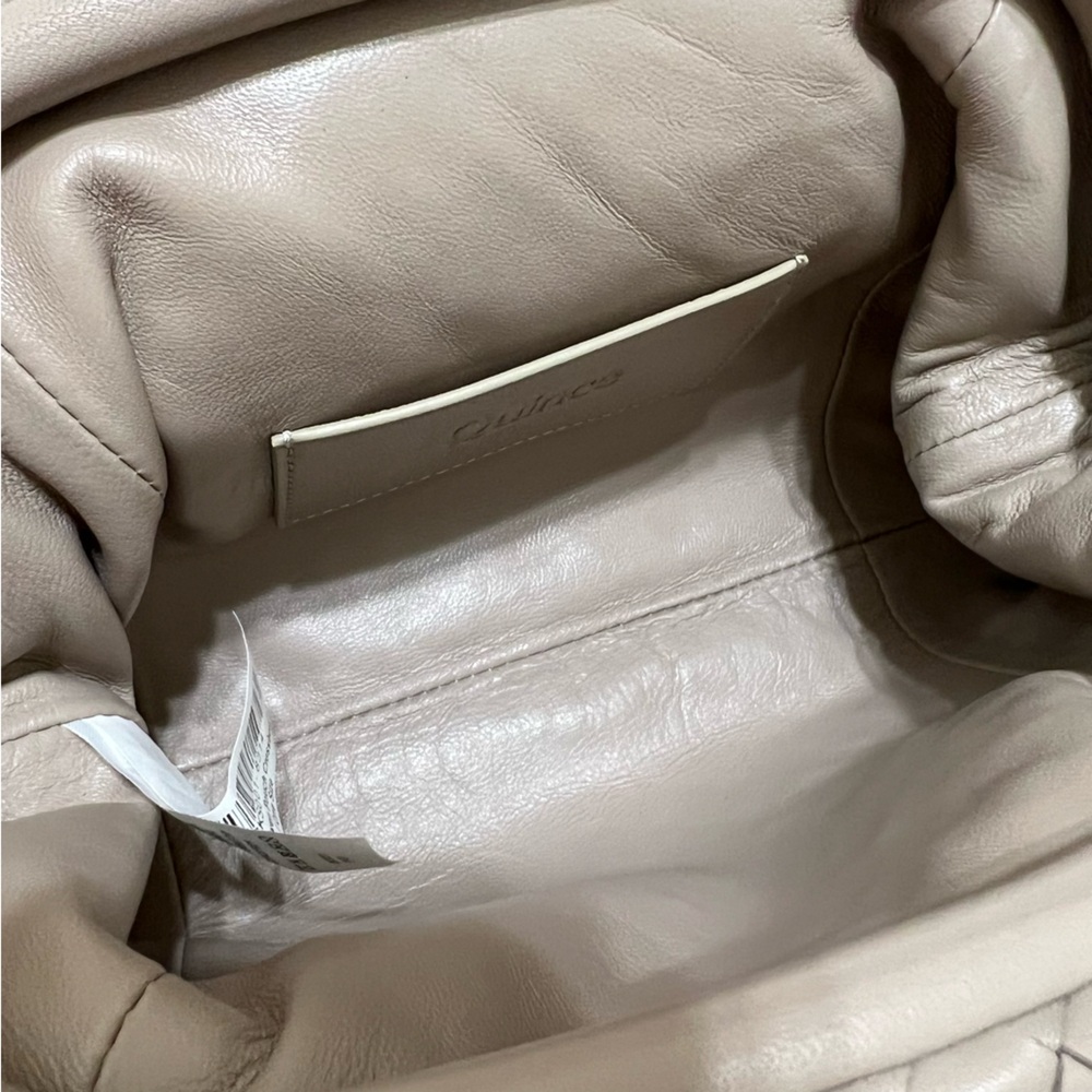 Quince Woven Leather Crossbody Bag in Taupe - Picture 11 of 16